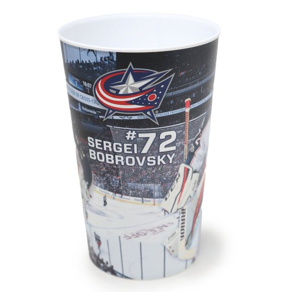 Vintage NHL Columbus Blue Jackets Plastic Tumbler Cup #72 Sergei Bobrovsky - Picture 2 of 8